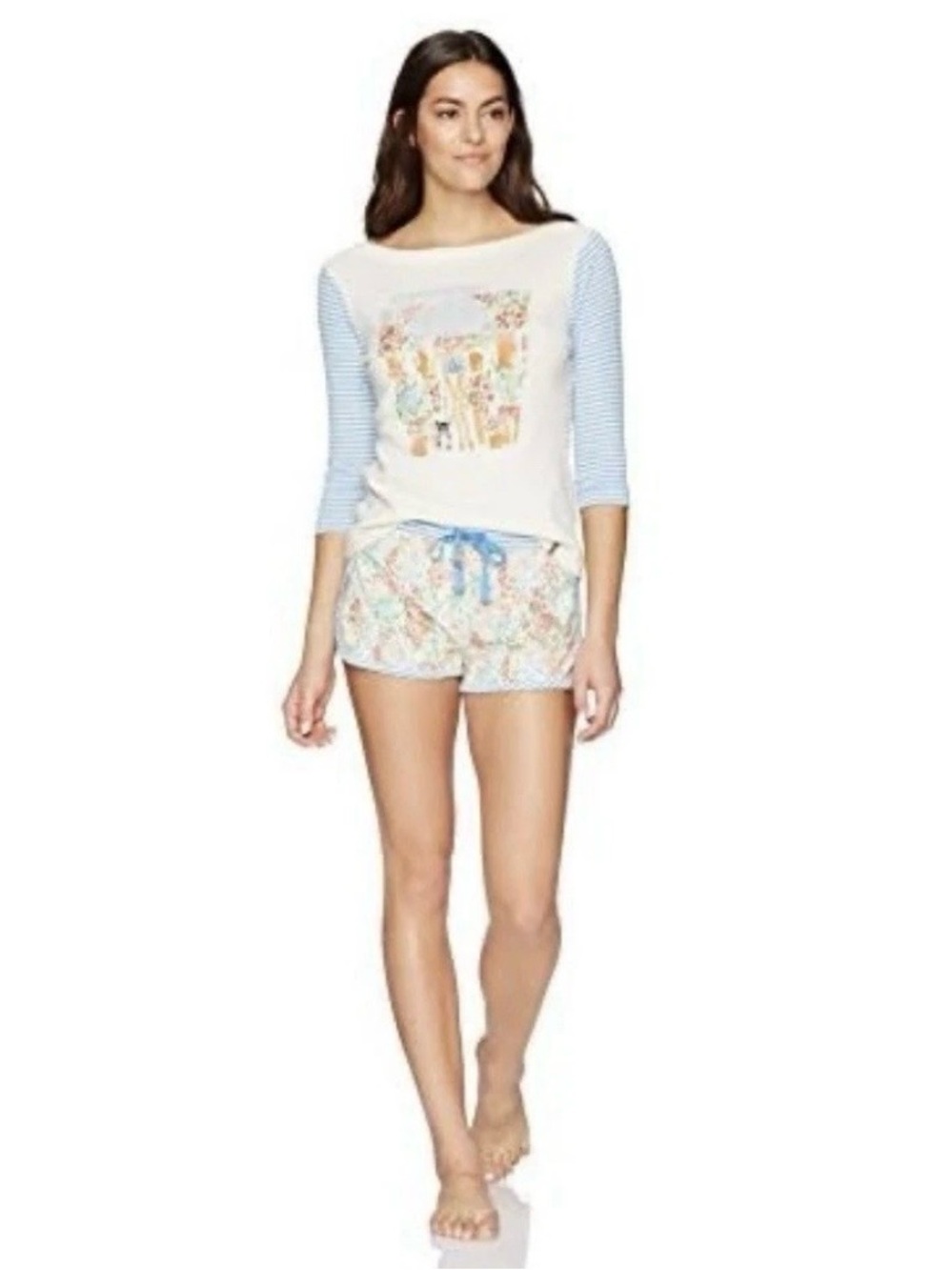Jane and Bleecker Pajama Lounge Set Shabby Chic Cottagecore Bloomingdale’s BNWT